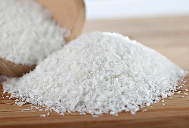 coconut flour pdotographed in the wooden plank coconut flour pdotographed in the wooden plank