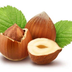 hazelnuts and leafs