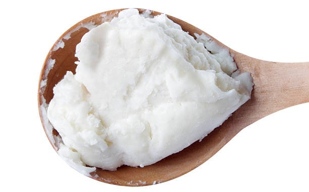 raw organic ghanaian shea butter isolated on white raw organic ghanaian shea butter isolated on white